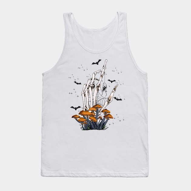 Skeleton Hand Mushroom Tank Top by EliseOB